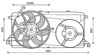 Вентилятор, охлаждение двигателя   FD7580   AVA QUALITY COOLING