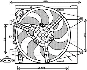 Вентилятор, система охолодження двигуна   FT7564   AVA QUALITY COOLING