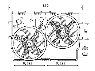 Вентилятор, охлаждение двигателя   FT7583   AVA QUALITY COOLING
