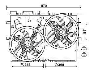 Вентилятор, охлаждение двигателя   FT7584   AVA QUALITY COOLING