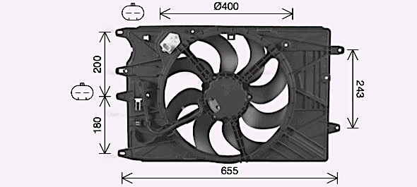 Вентилятор, система охолодження двигуна   FT7615   AVA QUALITY COOLING