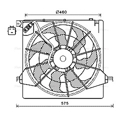 Вентилятор, охлаждение двигателя   HY7562   AVA QUALITY COOLING