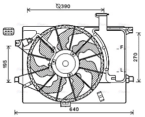Вентилятор, охлаждение двигателя   HY7567   AVA QUALITY COOLING