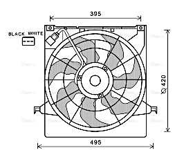 Вентилятор, охлаждение двигателя   KA7522   AVA QUALITY COOLING