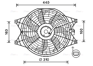 Вентилятор, система охолодження двигуна   KA7537   AVA QUALITY COOLING