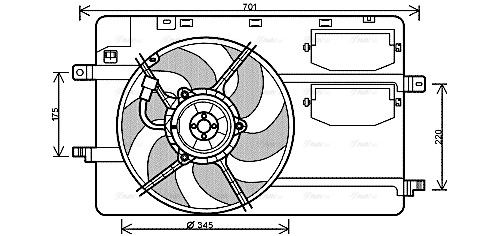 Вентилятор, охлаждение двигателя   MC7506   AVA QUALITY COOLING