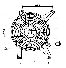 Вентилятор, охлаждение двигателя   MT7528   AVA QUALITY COOLING