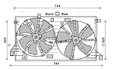 Вентилятор, охлаждение двигателя   MZ7550   AVA QUALITY COOLING