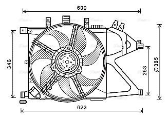 Вентилятор, система охолодження двигуна   OL7660   AVA QUALITY COOLING