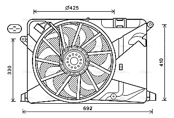 Вентилятор, система охолодження двигуна   OL7669   AVA QUALITY COOLING