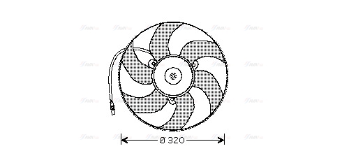 Вентилятор, охлаждение двигателя   PE7513   AVA QUALITY COOLING