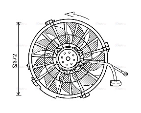 Вентилятор, система охолодження двигуна   PE7555   AVA QUALITY COOLING
