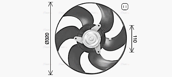 Вентилятор, система охолодження двигуна   PE7563   AVA QUALITY COOLING
