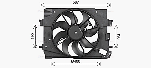 Вентилятор, охлаждение двигателя   RT7662   AVA QUALITY COOLING