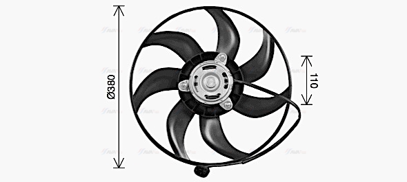 Вентилятор, охлаждение двигателя   RT7675   AVA QUALITY COOLING