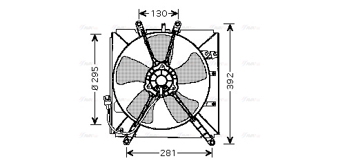 Вентилятор, система охолодження двигуна   TO7512   AVA QUALITY COOLING