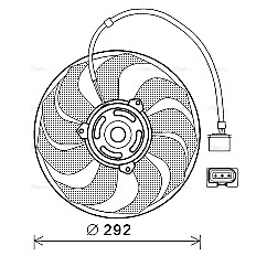 Вентилятор, система охолодження двигуна   VN7533   AVA QUALITY COOLING