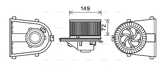 Вентилятор салона   AI8378   AVA QUALITY COOLING