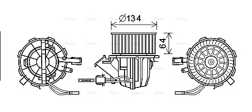 Вентилятор салона   AI8391   AVA QUALITY COOLING