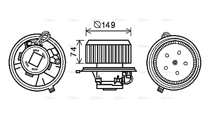 Вентилятор салона   AL8138   AVA QUALITY COOLING