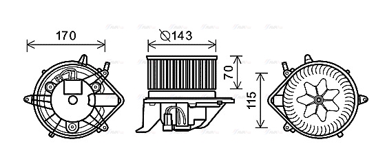 Компресор салону   BW8458   AVA QUALITY COOLING