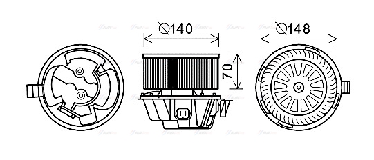 Компресор салону   DA8012   AVA QUALITY COOLING