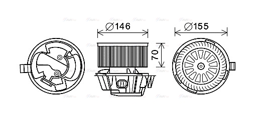 Компресор салону   DN8384   AVA QUALITY COOLING