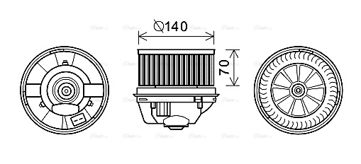 Компресор салону   FD8496   AVA QUALITY COOLING
