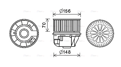 Вентилятор салона   FD8613   AVA QUALITY COOLING