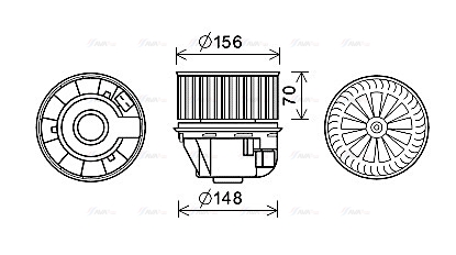 Компресор салону   FD8633   AVA QUALITY COOLING