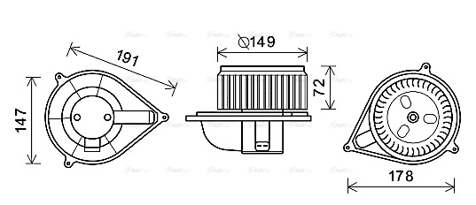 Вентилятор салона   FT8426   AVA QUALITY COOLING