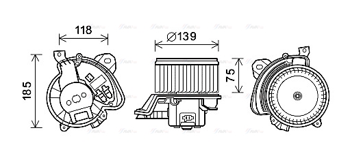 Компресор салону   FT8433   AVA QUALITY COOLING