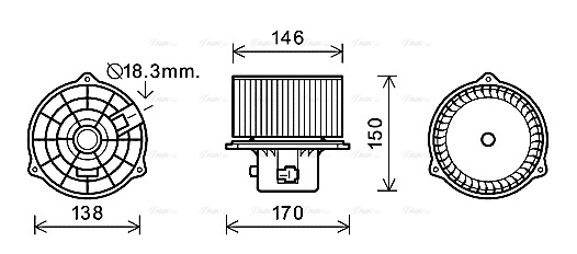 Компресор салону   HY8556   AVA QUALITY COOLING