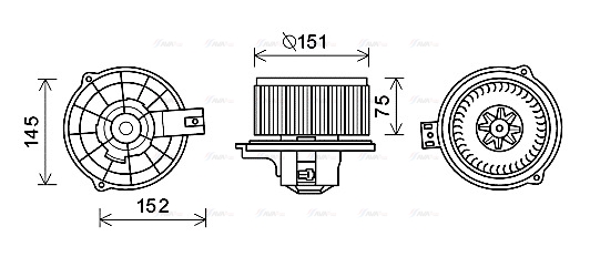 Вентилятор салона   KA8234   AVA QUALITY COOLING