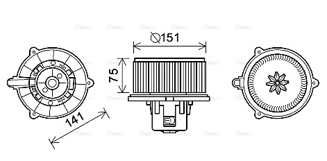 Компресор салону   KA8247   AVA QUALITY COOLING