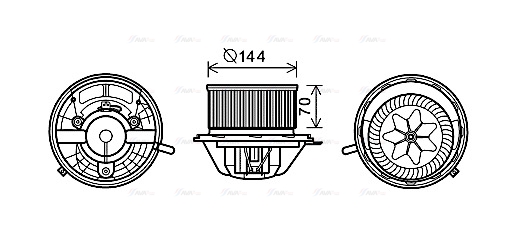 Вентилятор салона   MS8607   AVA QUALITY COOLING