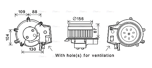 Вентилятор салона   MS8625   AVA QUALITY COOLING