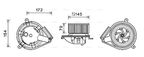 Вентилятор салона   MS8626   AVA QUALITY COOLING