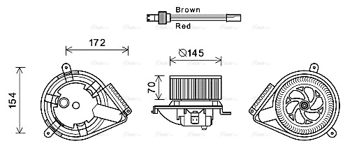 Вентилятор салона   MS8627   AVA QUALITY COOLING