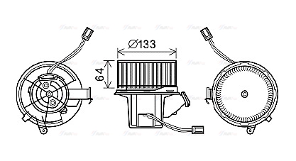 Вентилятор салона   MS8628   AVA QUALITY COOLING