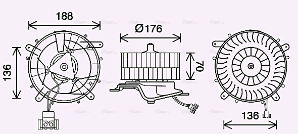 Вентилятор салона   MS8689   AVA QUALITY COOLING