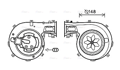 Вентилятор салона   OL8630   AVA QUALITY COOLING