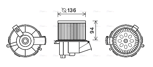 Вентилятор салона   PE8387   AVA QUALITY COOLING