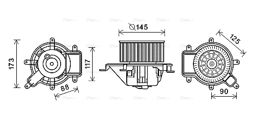 Компресор салону   PE8390   AVA QUALITY COOLING