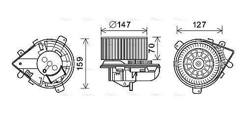 Вентилятор салона   PE8395   AVA QUALITY COOLING