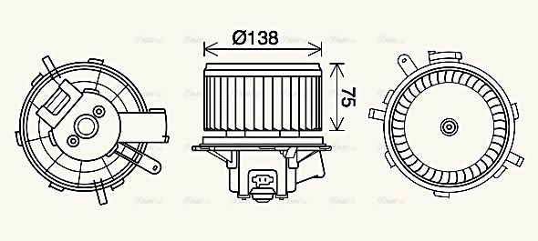 Вентилятор салона   PE8406   AVA QUALITY COOLING