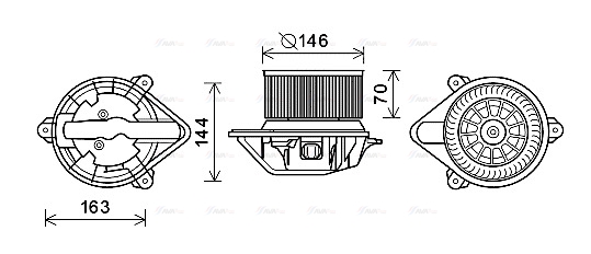 Компресор салону, AVA QUALITY COOLING RT8577 Компресор салону, AVA QUALITY COOLING RT8577