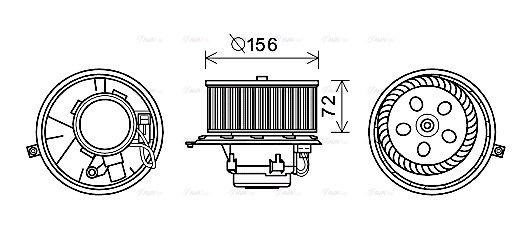 Вентилятор салона   RT8581   AVA QUALITY COOLING