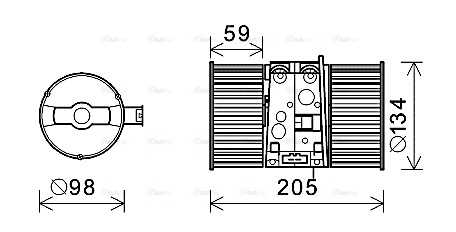 Вентилятор салона   RT8586   AVA QUALITY COOLING