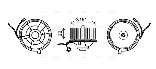 Вентилятор салона   ST8505   AVA QUALITY COOLING